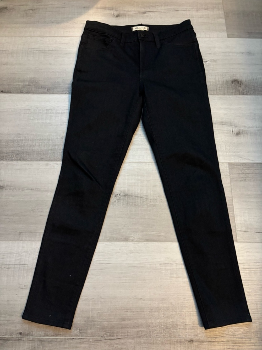 Madewell Roadtripper Skinny Jeans Black Mid Rise Size 28